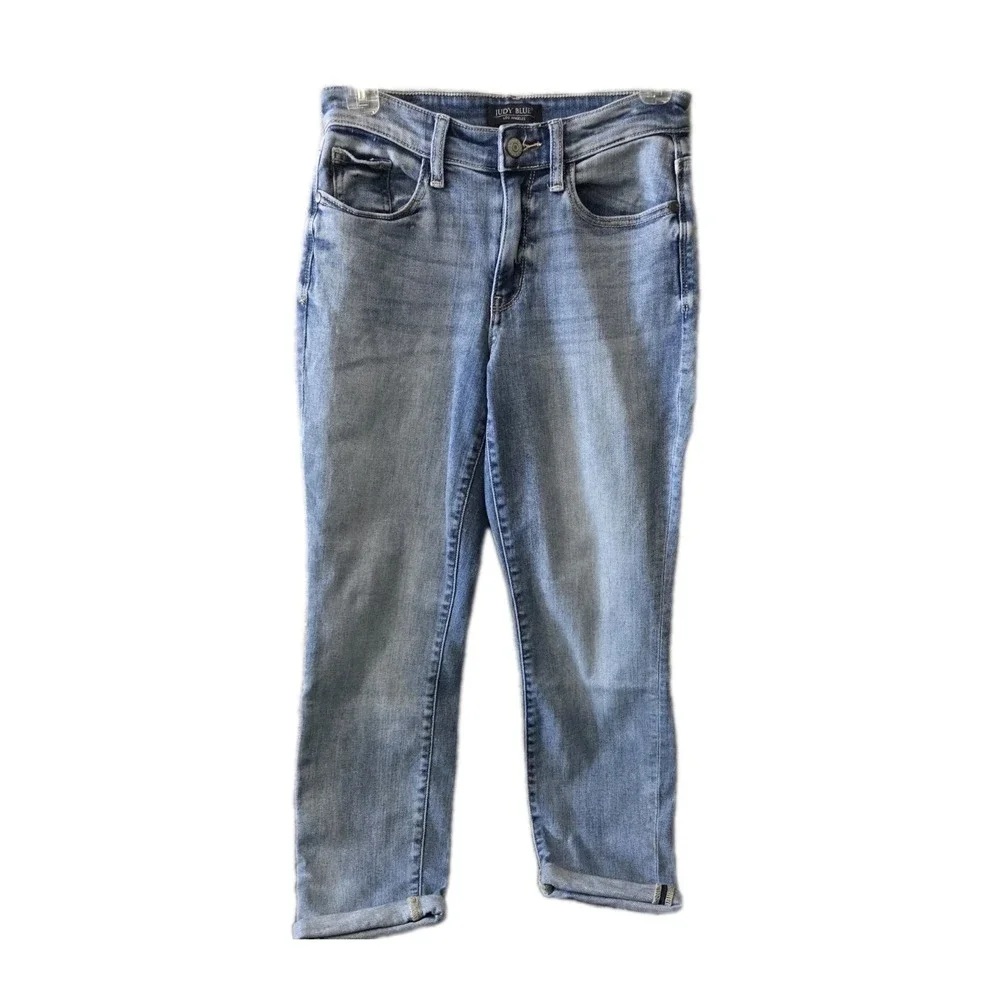Judy Blue Women's Skinny Jeans Light Wash Stretch Mid Rise Size (Measure 13x26)‎
